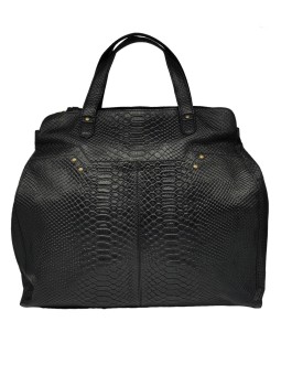 PCCORA Sac à main Black Snake Embo PIECES