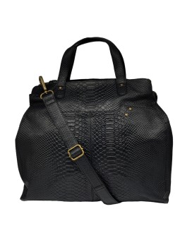 PCCORA Sac à main Black Snake Embo PIECES