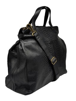 PCCORA Sac à main Black Snake Embo PIECES