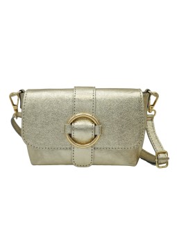 Soleil Chic Mini Sac bandoulière cuir Anneau Besace 166 Or