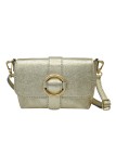 Soleil Chic Mini Sac bandoulière cuir Anneau Besace 166 Or
