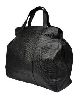 PCCORA Sac à main Black Snake Embo PIECES