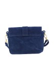 Soleil Chic Mini Sac bandoulière cuir Anneau Besace 166 Daim Marine