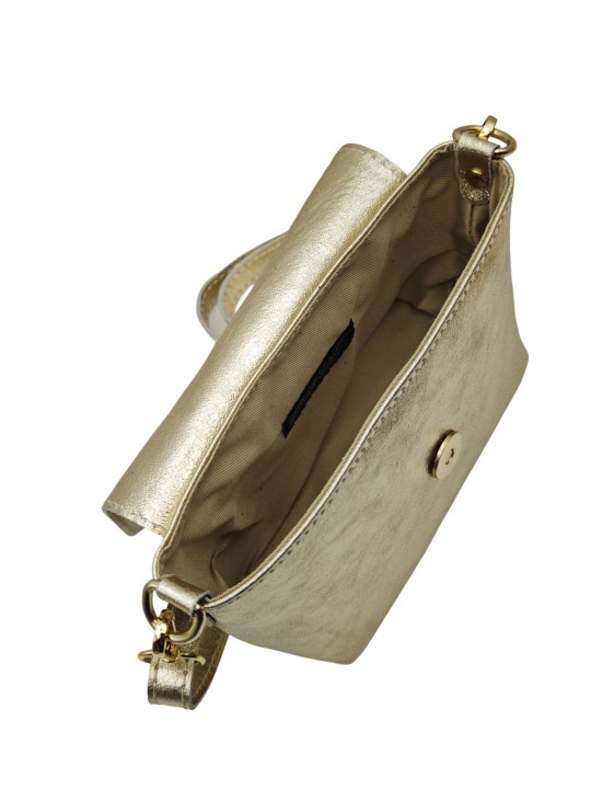 Soleil Chic Mini Sac bandoulière cuir Anneau Besace 166 Or