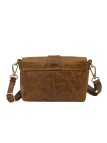 Soleil Chic Mini Sac bandoulière cuir Anneau Besace 166 B Camel