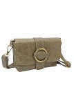 Soleil Chic Mini Sac bandoulière cuir Anneau Besace 166 B Taupe