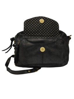 PIECES PCNAINA Sac bandoulière cuir Noir Metalise