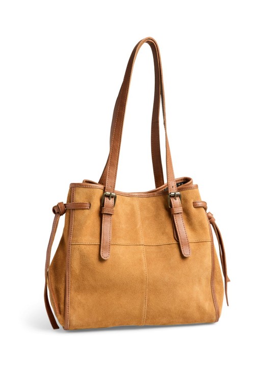 PIECES PCBRUNILLA SUEDE SHOPPER 17163629 Cognac Root beer