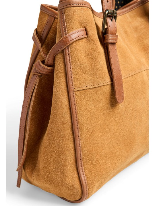 PIECES PCBRUNILLA SUEDE SHOPPER 17163629 Cognac Root beer