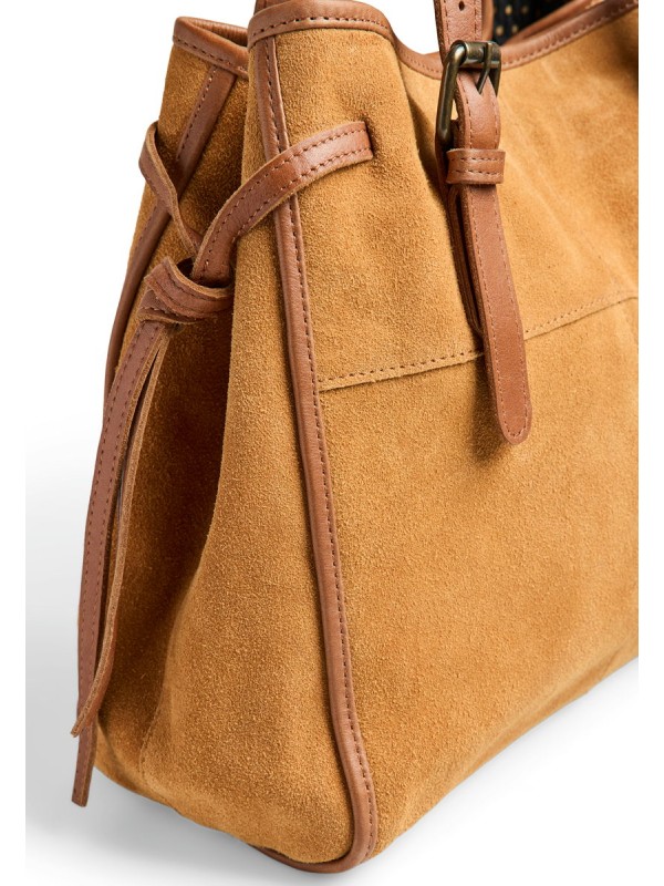 PIECES PCBRUNILLA SUEDE SHOPPER 17163629 Cognac Root beer