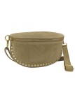 Soleil Chic Sac Banane Clouté Nubuck Beige
