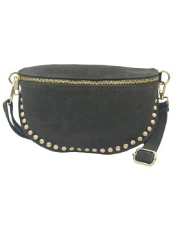 Soleil Chic Sac Banane Clouté Nubuck Kaki