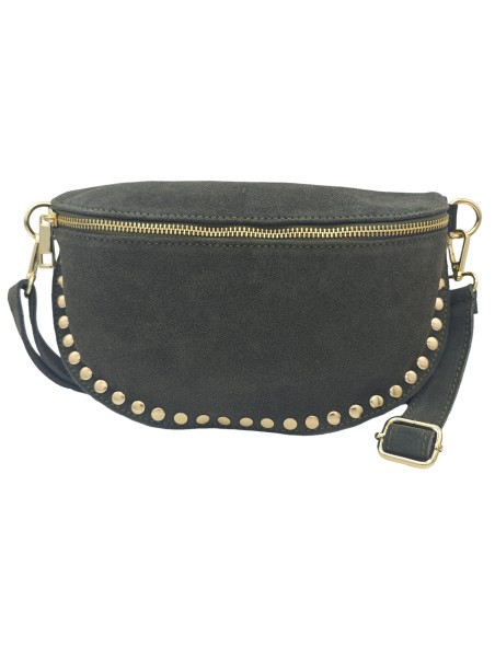 Soleil Chic Sac Banane Clouté Nubuck Kaki