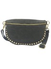 Soleil Chic Sac Banane Clouté Nubuck Kaki
