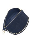 Soleil Chic Sac Banane Clouté Nubuck Noir