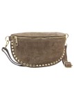 Soleil Chic Sac Banane Clouté Nubuck Taupe