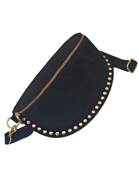 Soleil Chic Sac Banane Clouté Nubuck Chocolat