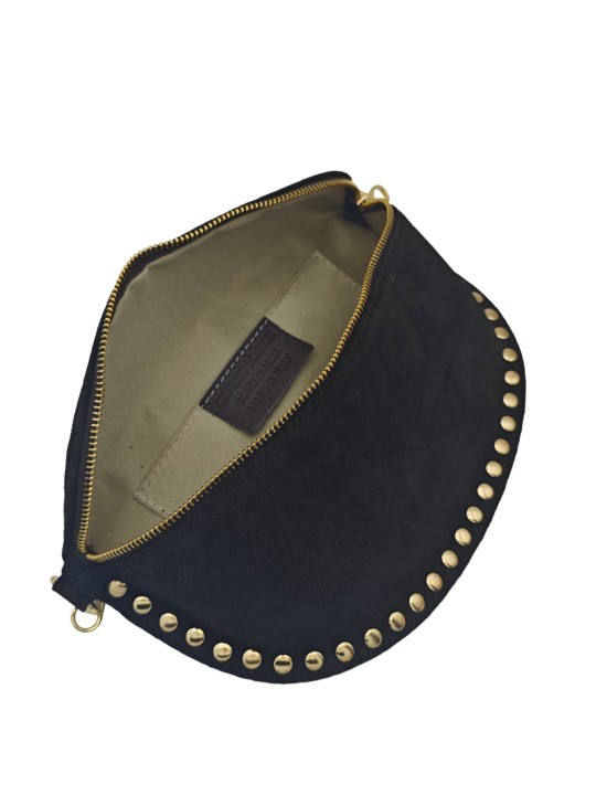 Soleil Chic Sac Banane Clouté Nubuck Chocolat