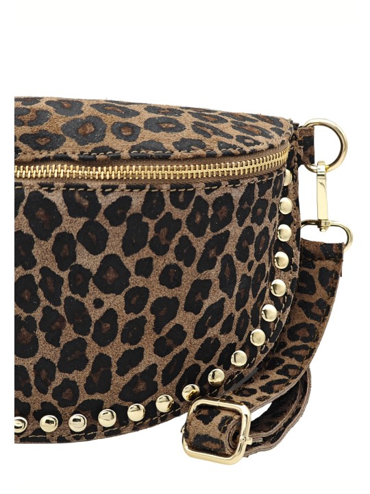 Soleil Chic Sac Banane Clouté Nubuck LEO Taupe A26
