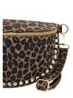 Soleil Chic Sac Banane Clouté Nubuck LEO Taupe A26