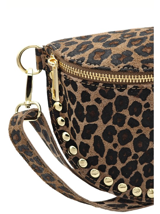 Soleil Chic Sac Banane Clouté Nubuck LEO Taupe A26