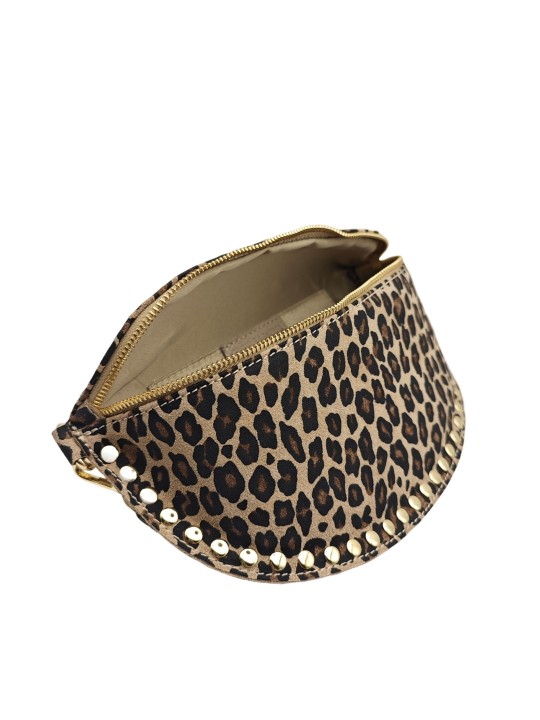 Soleil Chic Sac Banane Clouté Nubuck LEO Beige A26
