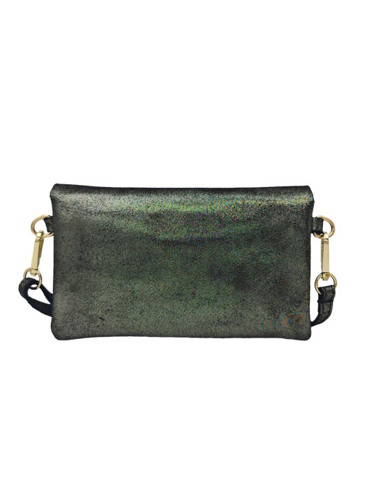 THE WAN Pochette bandouliere cuir Camomille  IT112 Spark Noir