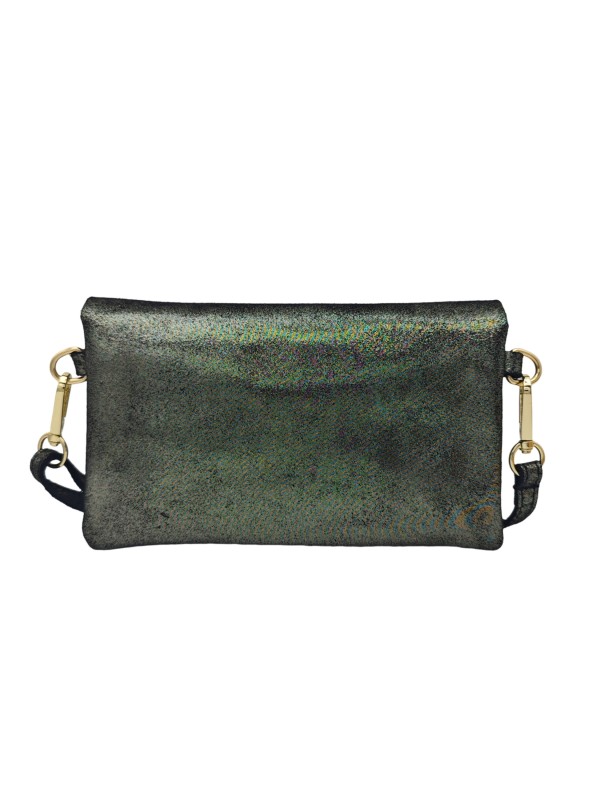 THE WAN Pochette bandouliere cuir Camomille  IT112 Spark Noir