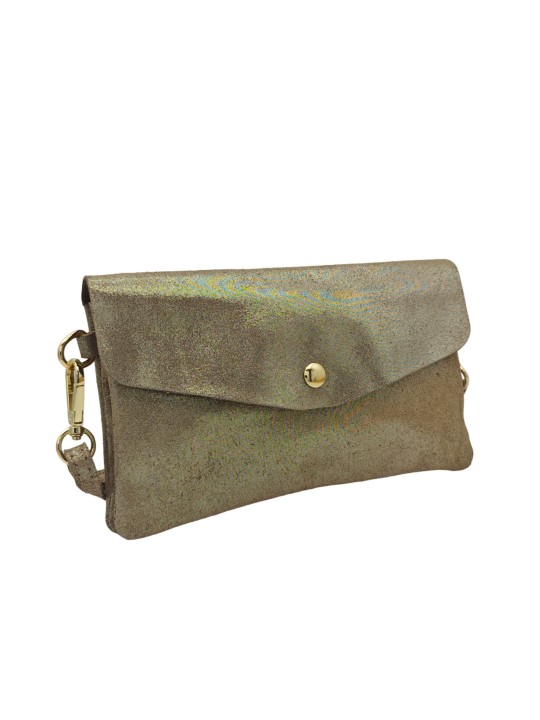 THE WAN Pochette bandouliere cuir Camomille IT112 Spark Champagne