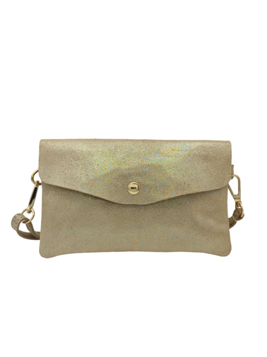 THE WAN Pochette bandouliere cuir Camomille  IT112 Spark Or