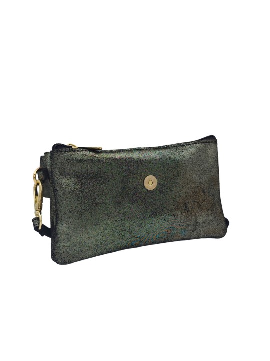 THE WAN Pochette bandouliere cuir Camomille  IT112 Spark Noir