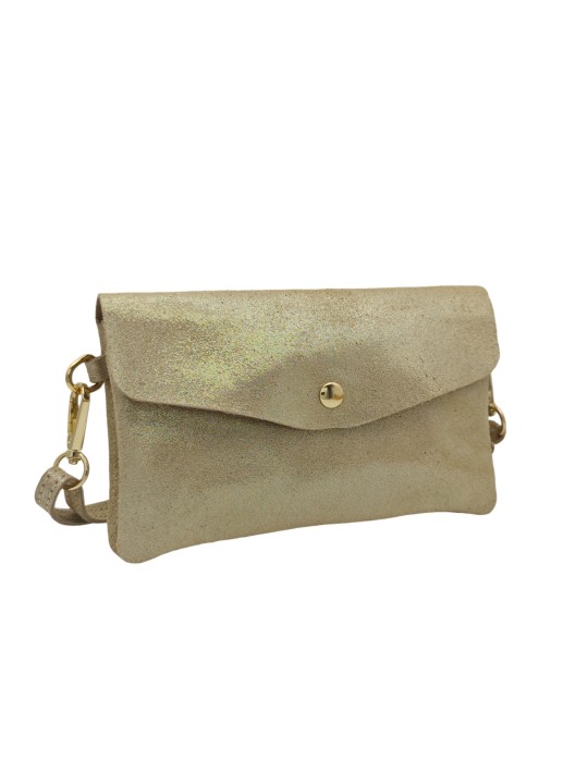 THE WAN Pochette bandouliere cuir Camomille  IT112 Spark Or