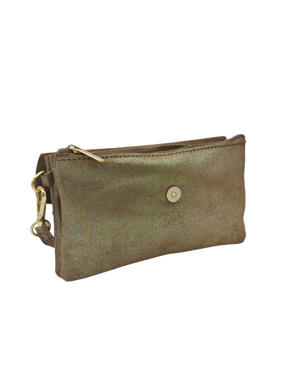 THE WAN Pochette bandouliere cuir Camomille IT112 Spark Champagne