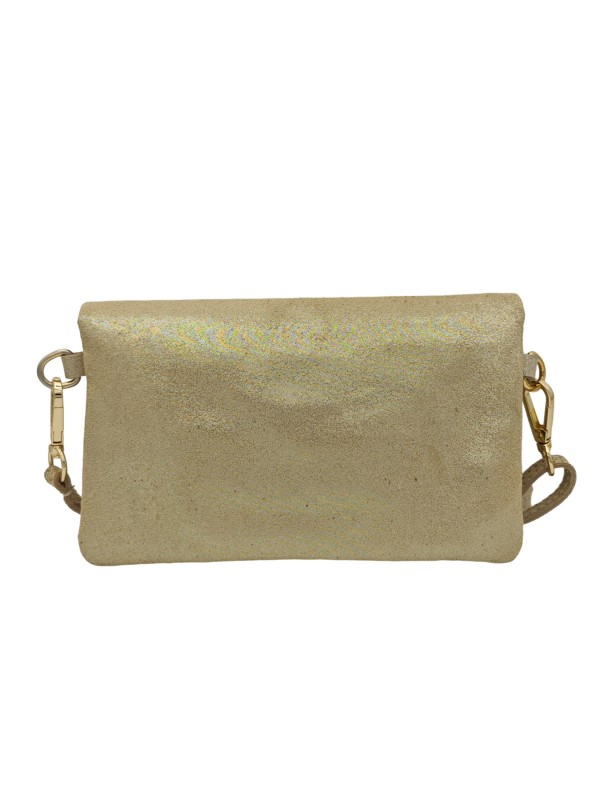 THE WAN Pochette bandouliere cuir Camomille  IT112 Spark Or