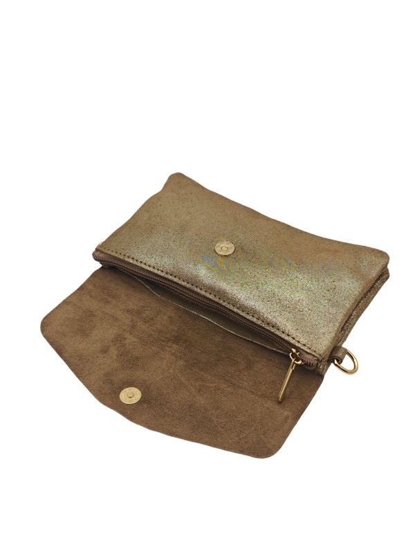 THE WAN Pochette bandouliere cuir Camomille IT112 Spark Champagne