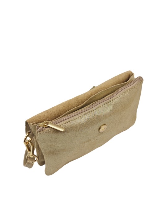 THE WAN Pochette bandouliere cuir Camomille  IT112 Spark Or
