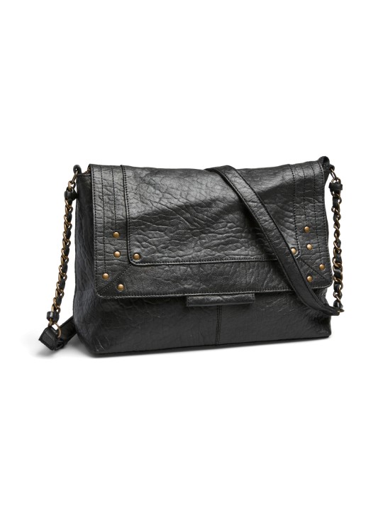 PIECES PCFELIZIA LARGE LEATHER CROSS BODY FC Bags 17116819 Black Bubble