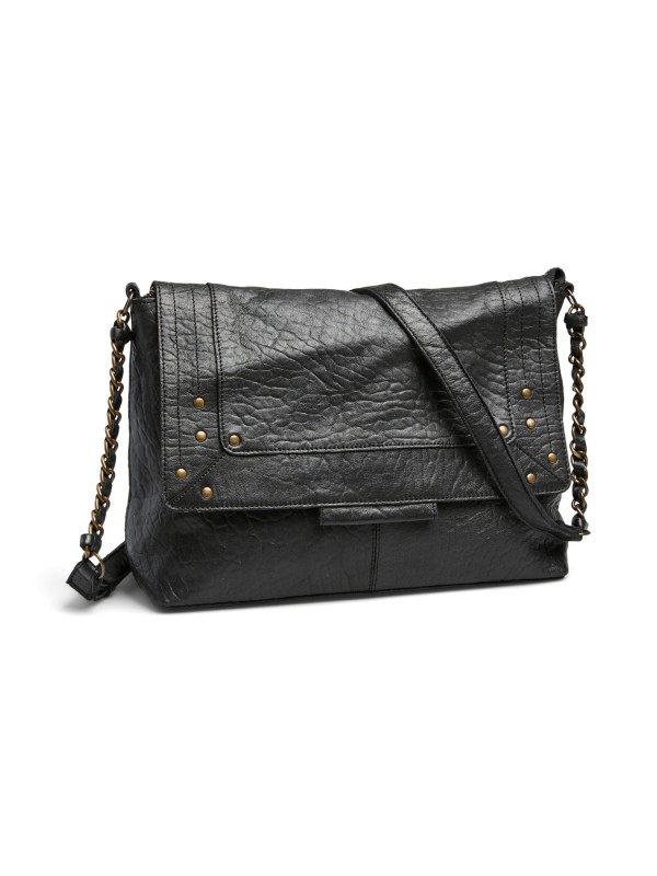 PIECES PCFELIZIA LARGE LEATHER CROSS BODY FC Bags 17116819 Black Bubble