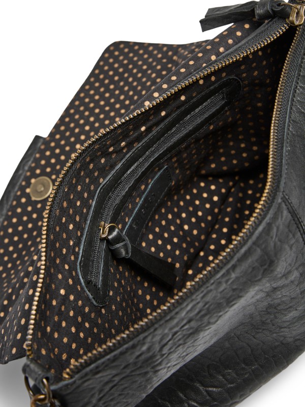 PIECES PCFELIZIA LARGE LEATHER CROSS BODY FC Bags 17116819 Black Bubble