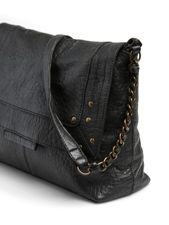 PIECES PCFELIZIA LARGE LEATHER CROSS BODY FC Bags 17116819 Black Bubble