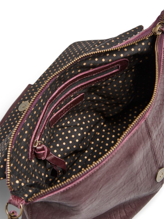 PIECES PCFELIZIA LARGE LEATHER CROSS BODY FC Bags 17116819 Tawny Port Bubble