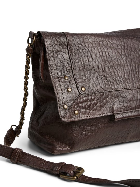 PIECES PCFELIZIA LARGE LEATHER CROSS BODY FC Bags 17116819 Mocca Bubble