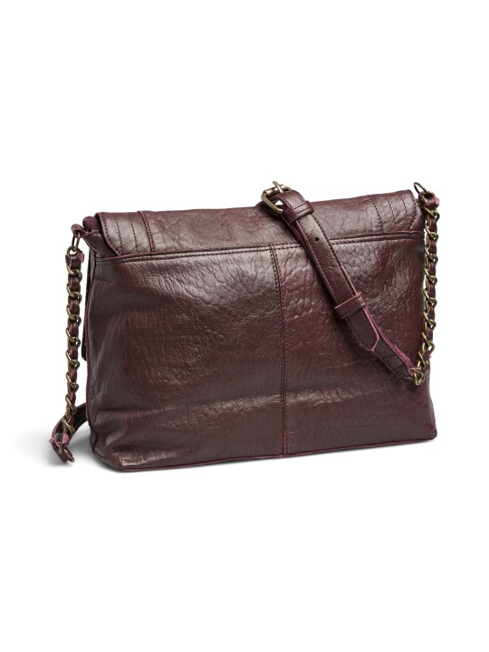 PIECES PCFELIZIA LARGE LEATHER CROSS BODY FC Bags 17116819 Tawny Port Bubble