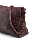 PIECES PCFELIZIA LARGE LEATHER CROSS BODY FC Bags 17116819 Tawny Port Bubble