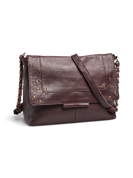 PIECES PCFELIZIA LARGE LEATHER CROSS BODY FC Bags 17116819 Tawny Port Bubble