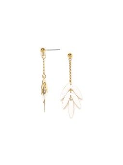 EXOTICA boucles d'oreilles feuilles écru Olivolga