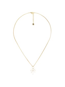 EXOTICA collier feuille écru Olivolga