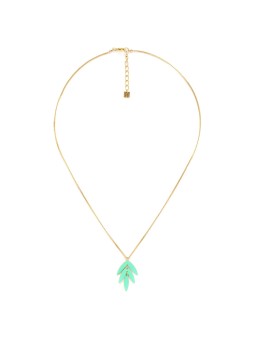 EXOTICA collier feuille verte Olivolga