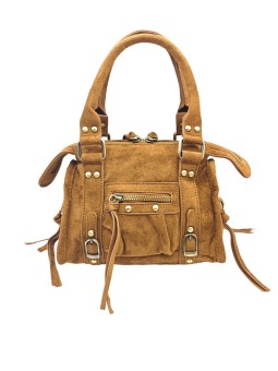 Soleil Chic Daisy Vegan Petit Sac Suede Camel