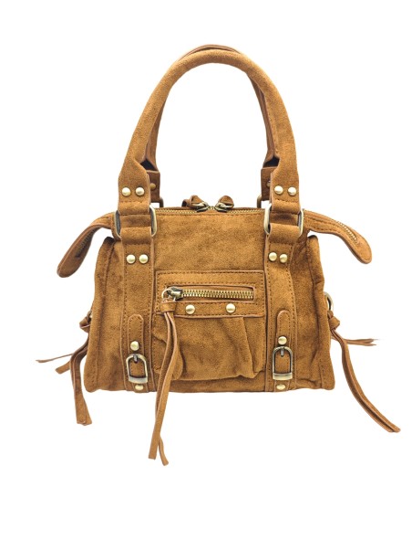 Soleil Chic Daisy Vegan Petit Sac Suede Camel